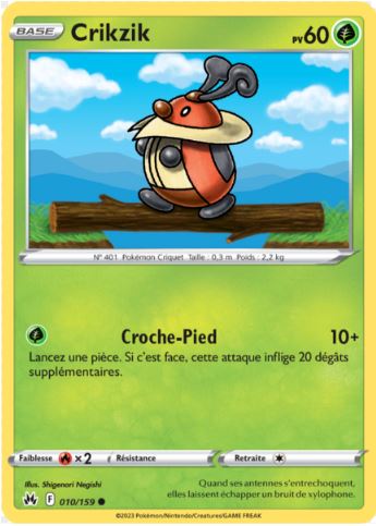010/159 Carte Pokémon Crikzik commune Epée et Bouclier EB12.5 Zénith Suprême