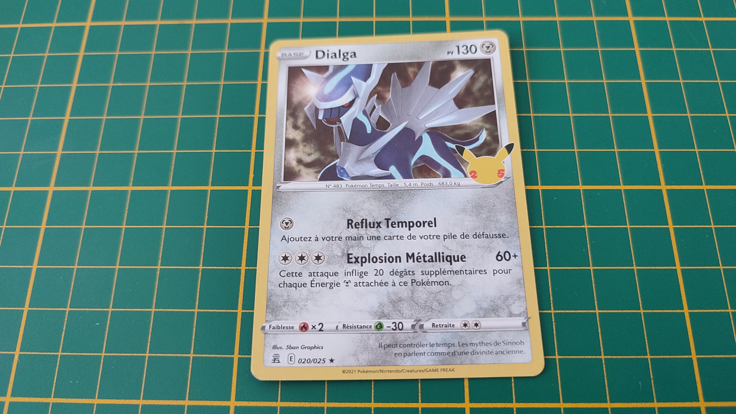020/025 Carte Pokémon Dialga rare holographique Epée et Bouclier EB07.5 Célébration #B10