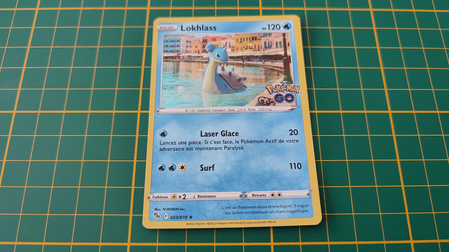 023/078 Carte Pokémon Lokhlass rare holographique Epée et Bouclier EB10.5 Pokémon Go #B10