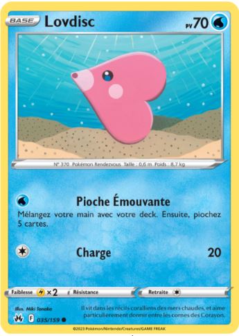 035/159 Carte Pokémon Lovdisc peu commune Epée et Bouclier EB12.5 Zénith Suprême