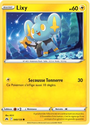 040/159 Carte Pokémon Lixy commune Epée et Bouclier EB12.5 Zénith Suprême