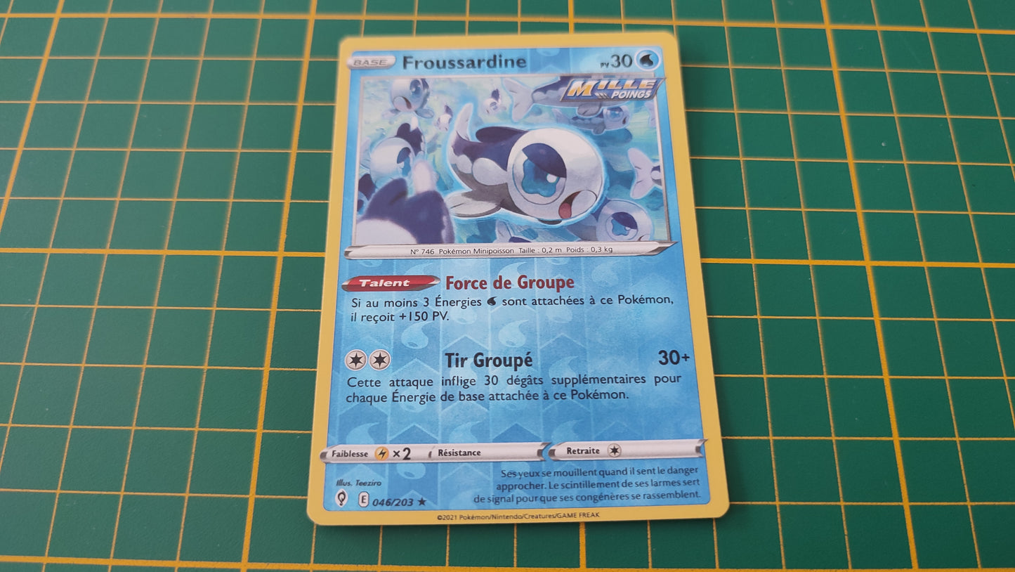 046/203 Carte Pokémon Froussardine rare Epée et Bouclier EB07 Evolution Céleste #B10