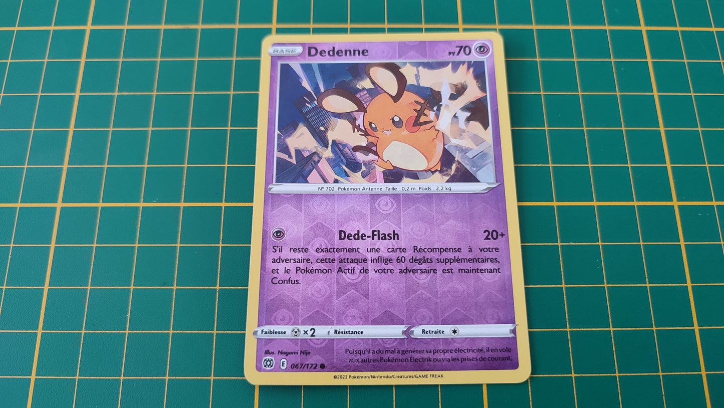 067/172 Carte Pokémon Dedenne commune reverse Epée et Bouclier EB09 Stars Etincelantes #B10