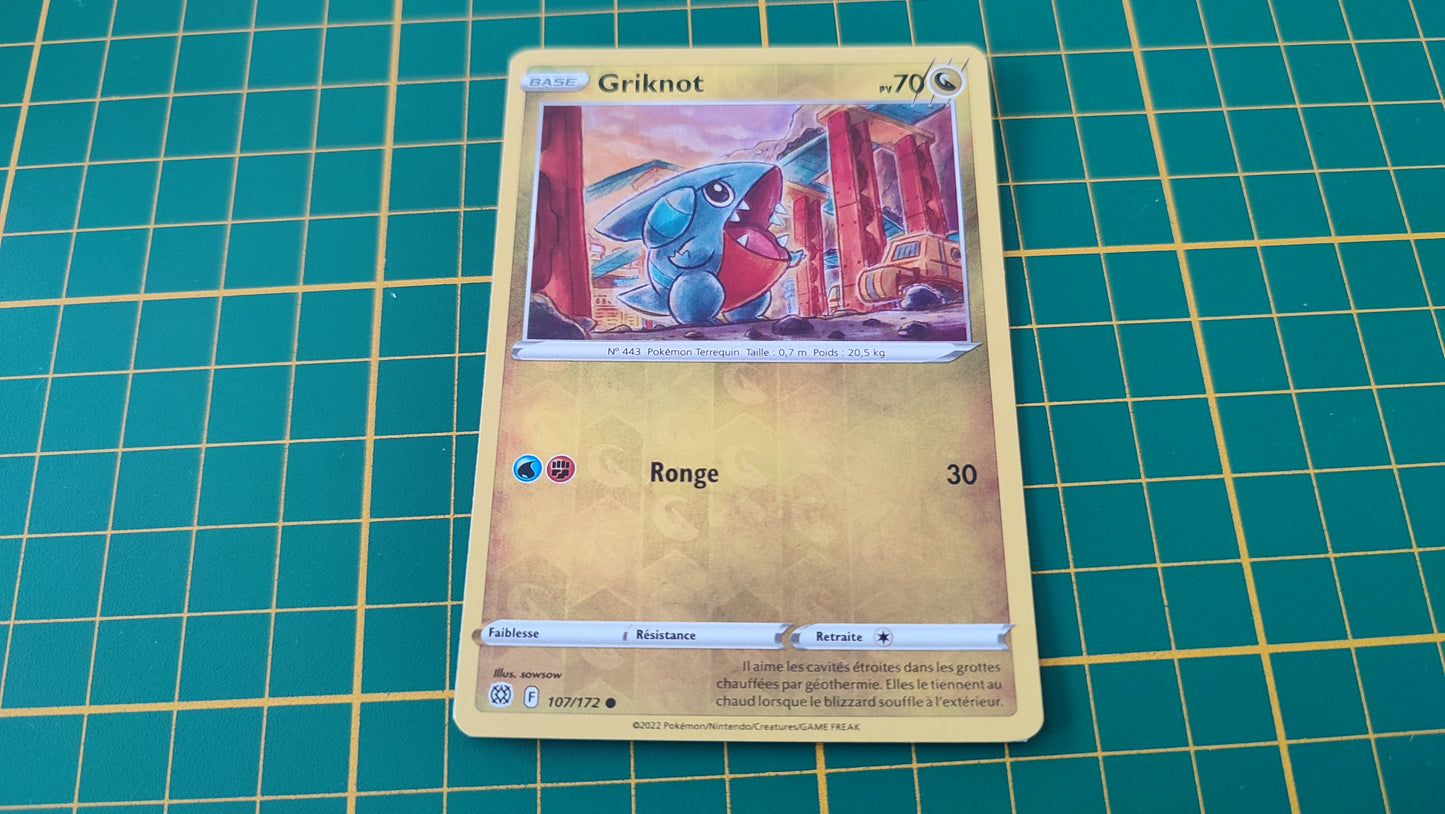 107/172 Carte Pokémon Griknot commune reverse Epée et Bouclier EB09 Stars Etincelantes #B10