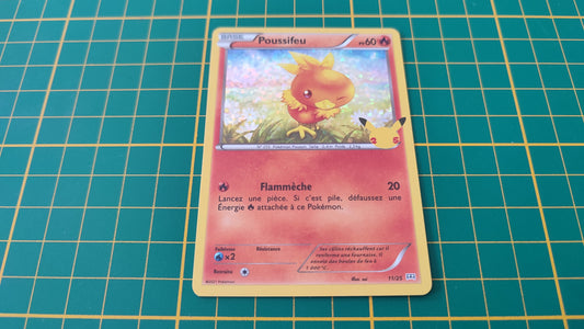 11/25 Carte Pokémon Poussifeu 11/25 holographique Promo McDonald's 2021 25 ans #B91