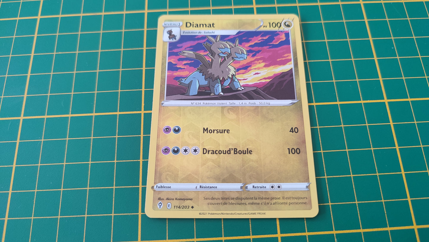114/203 Carte Pokémon Diamat peu commune Epée et Bouclier EB07 Evolution Céleste #B10