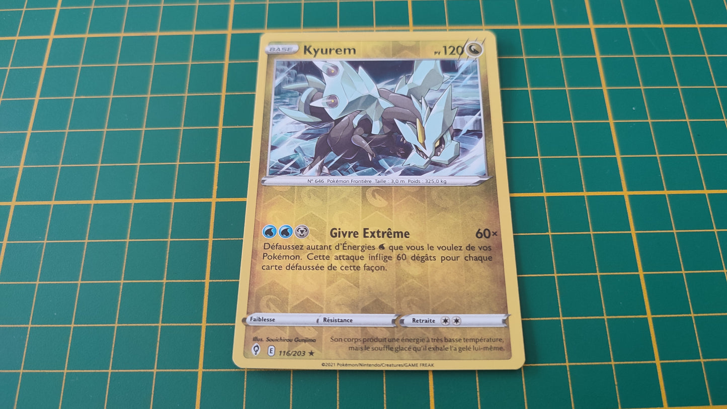 116/203 Carte Pokémon Kyurem rare reverse Epée et Bouclier EB07 Evolution Céleste #B10