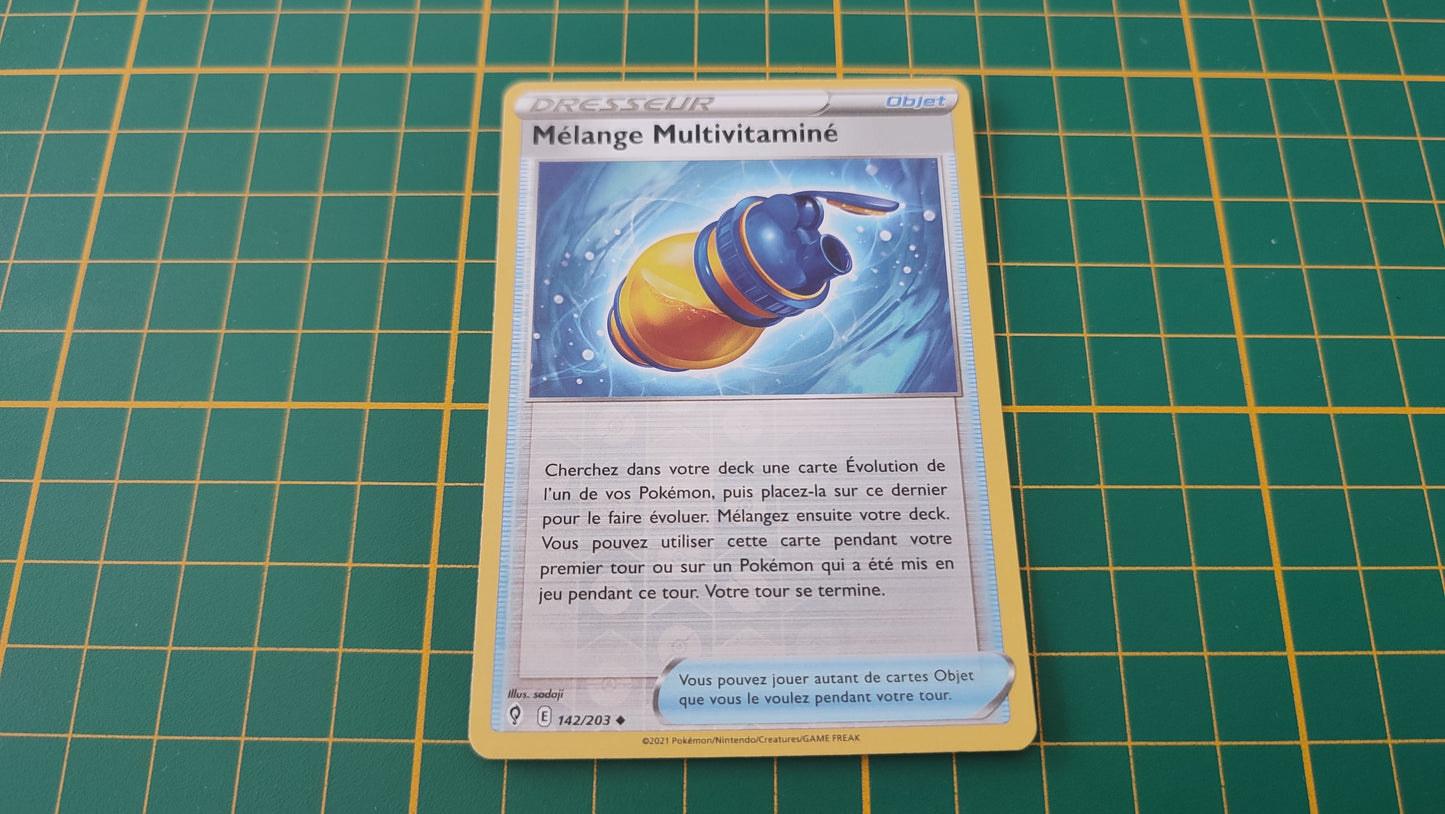142/203 Carte Pokémon Mélange Multivitaminé peu commune reverse Epée et Bouclier EB07 Evolution Céleste #B10