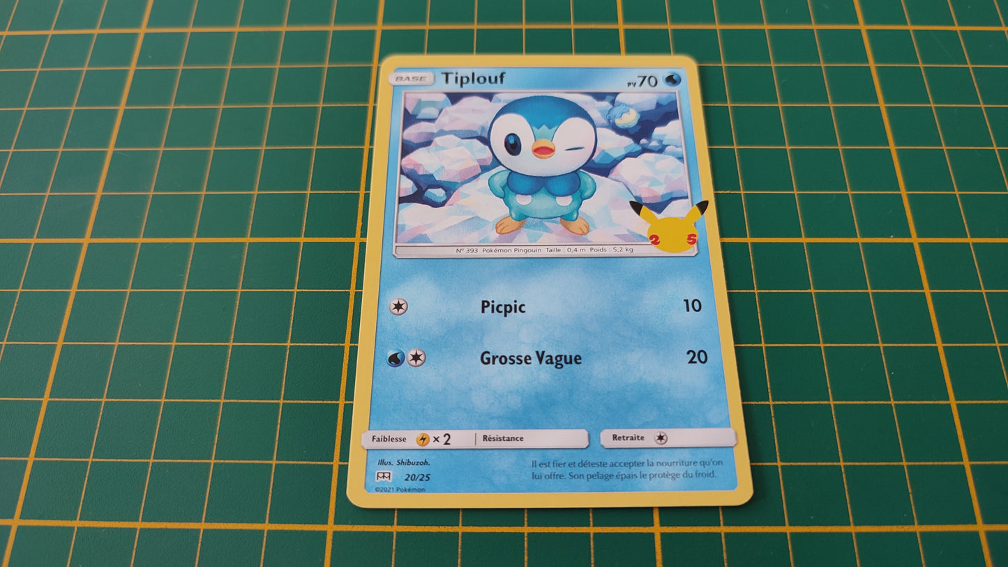 20/25 Carte Pokémon Tiplouf 20/25 Promo McDonald's 2021 25 ans #B91-2