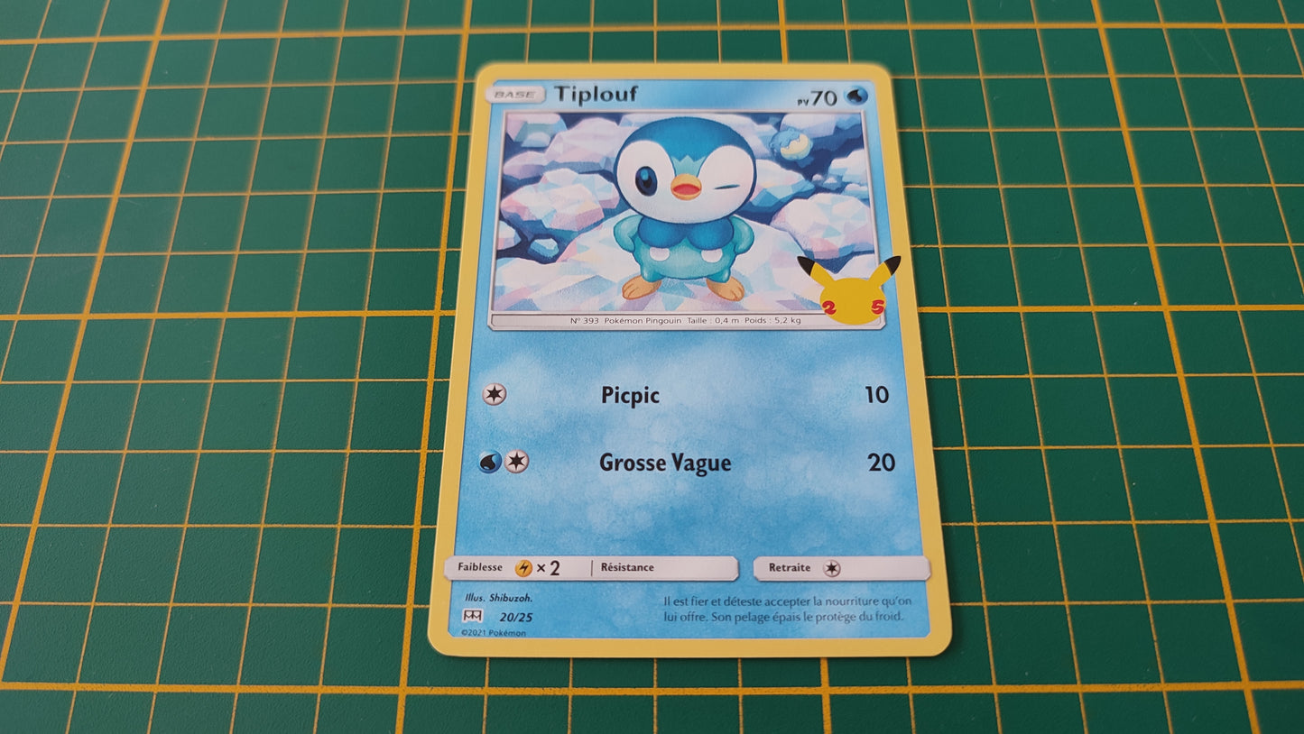 20/25 Carte Pokémon Tiplouf 20/25 Promo McDonald's 2021 25 ans #B91