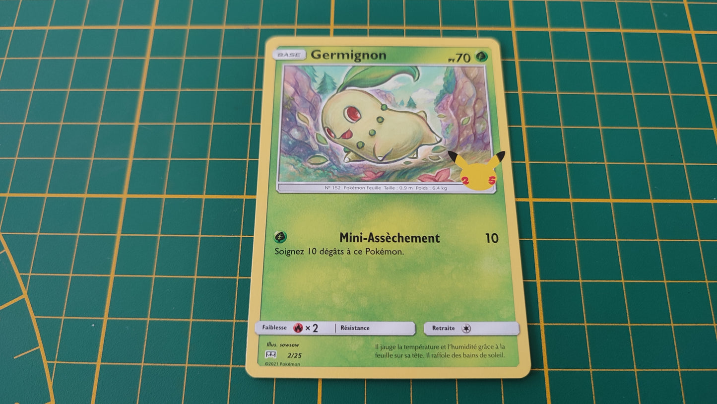 2/25 Carte Pokémon Germignon 2/25 Promo McDonald's 2021 25 ans #B91