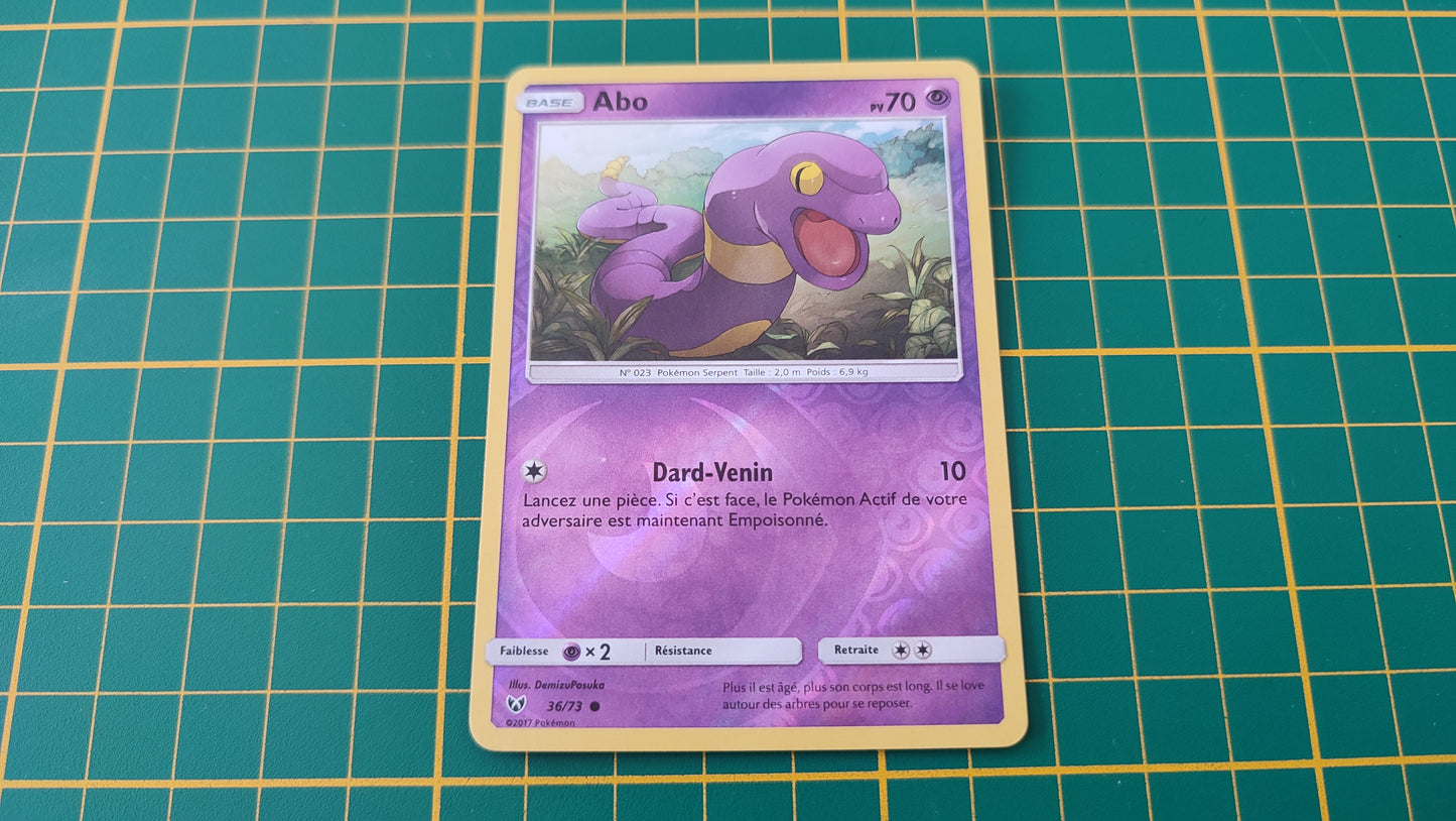 36/73 Carte Pokémon abo commune reverse Soleil et Lune SL3.5 Légendes brillantes #B10