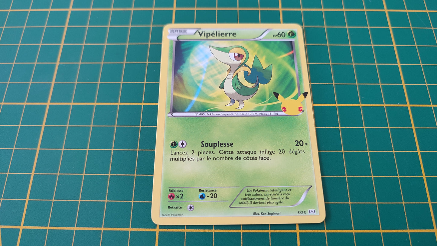 5/25 Carte Pokémon Vipélierre 5/25 Promo McDonald's 2021 25 ans #B91-3