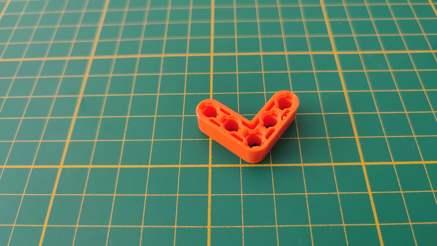 Angle 5 trous épais orange pièce détachée Clementoni mon atelier de mécanique 52498 Exploration antarctique #E21