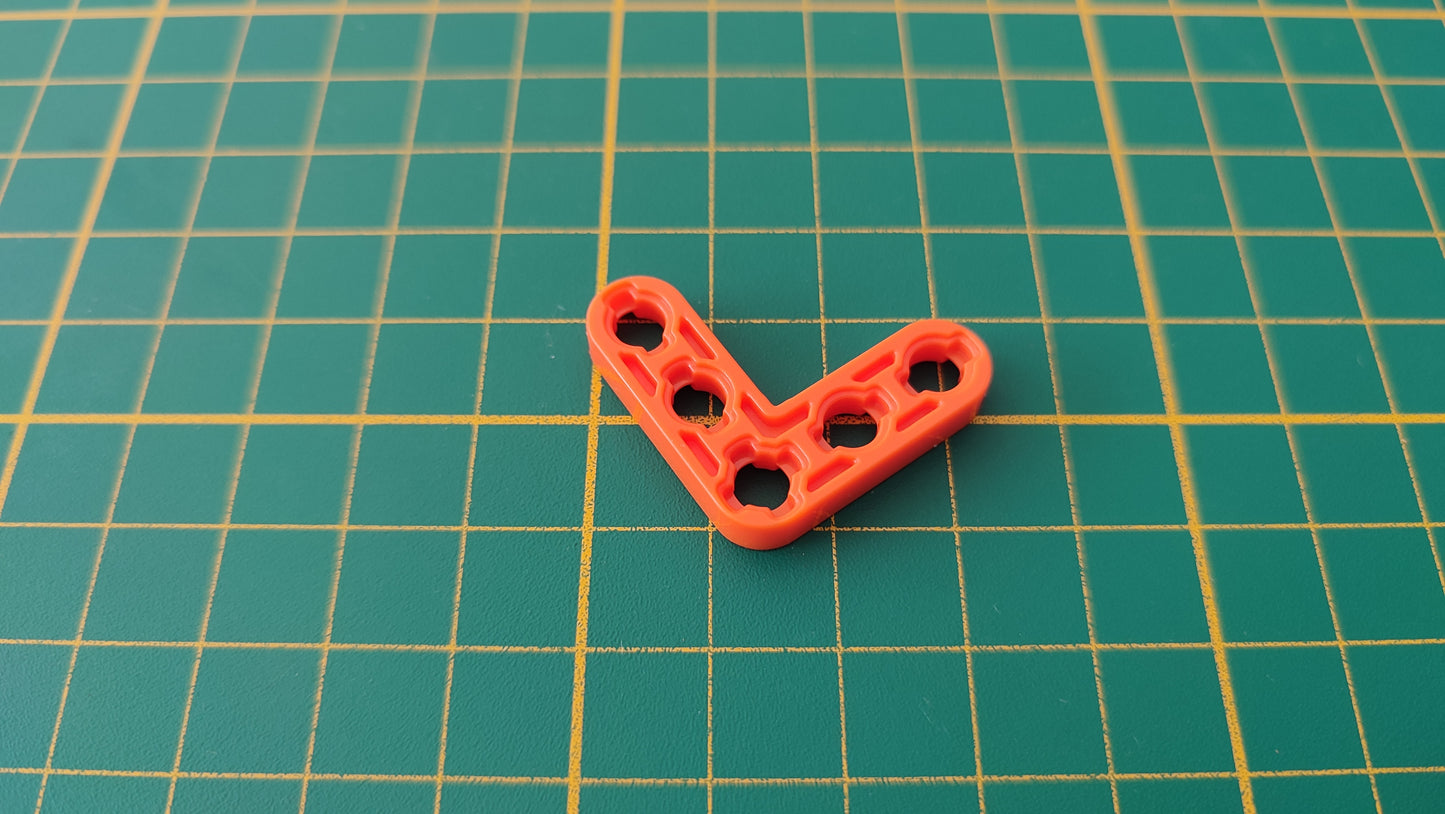 Angle 5 trous fin orange pièce détachée Clementoni mon atelier de mécanique 52498 Exploration antarctique #E21