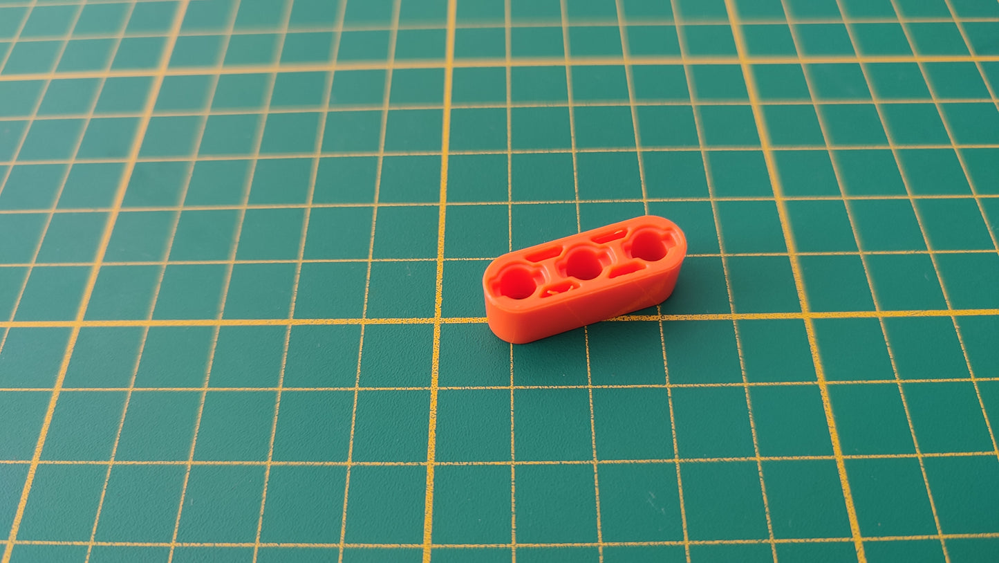 Barre 3 trous orange pièce détachée Clementoni mon atelier de mécanique 52498 Exploration antarctique #E21