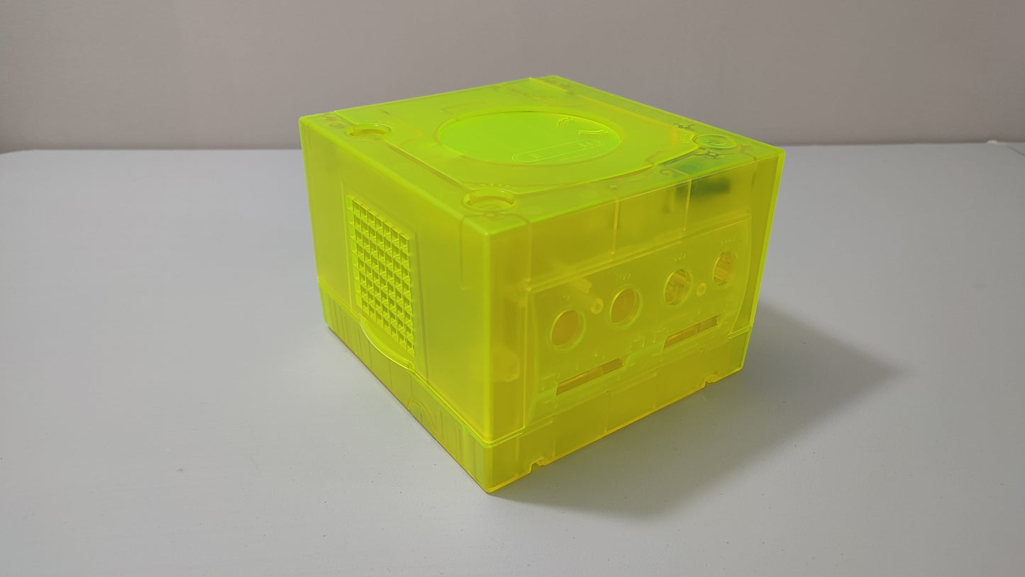 Console seule plasturgie jaune transparente Nintendo Game cube DOL-001