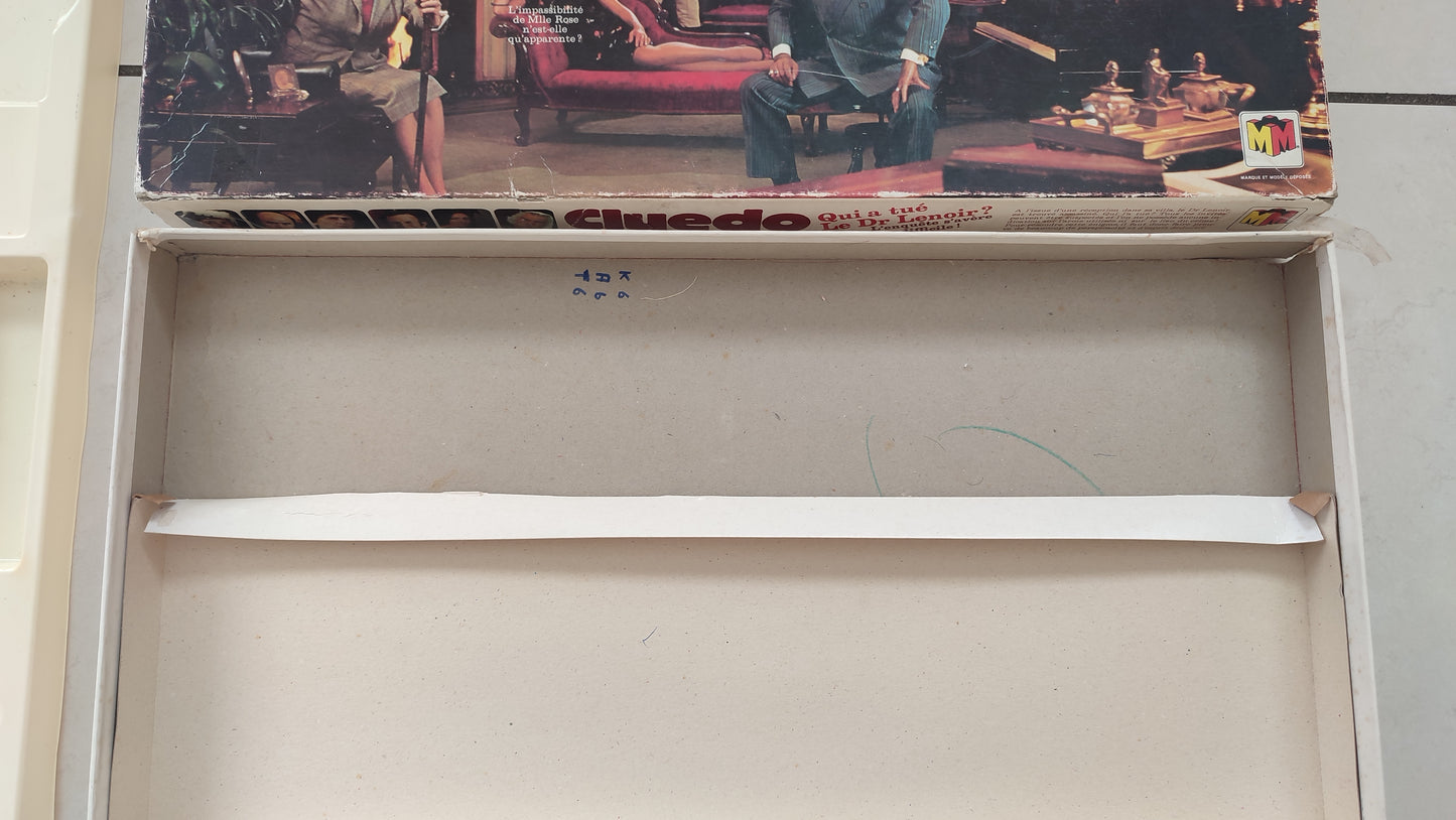 Boite vide seule en l'état Cluedo miro-meccano pièce détachée jeu de société #E26