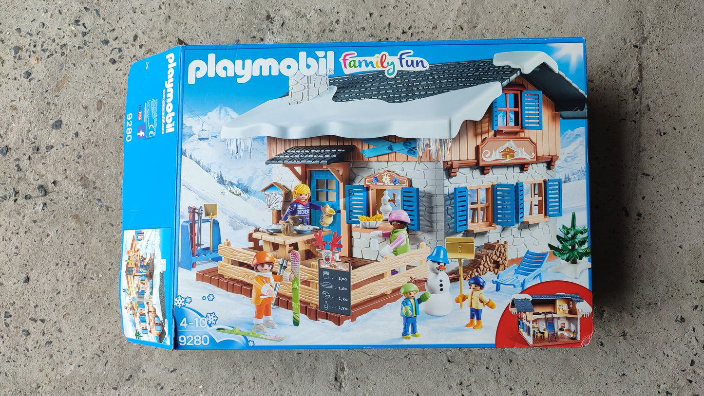 Boite vide dans l'état Playmobil 9280 Family Fun Chalet de ski #SPDF