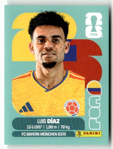 COL 20 Luis Díaz - Sticker autocollant Panini Coupe du Monde FIFA 2026 Colombie - Pièce détachée