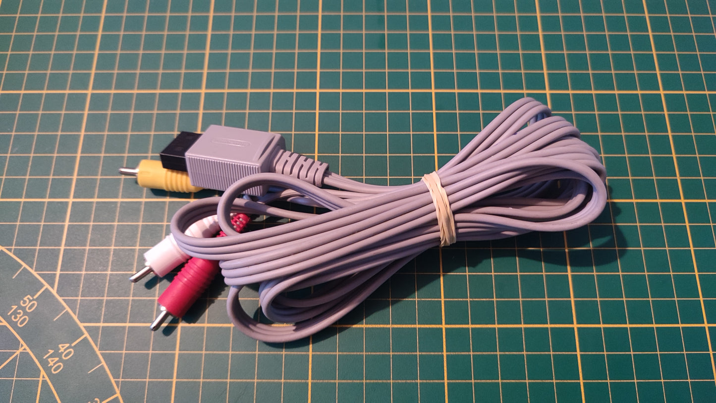 Câble Nintendo Wii RCA officiel RVL-009 accessoire console de jeux Nintendo Wii #D58