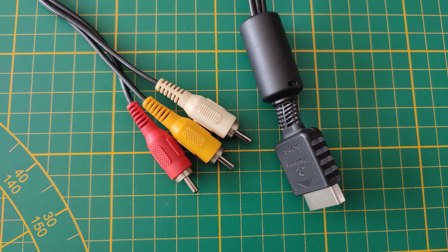 Câble audio vidéo pièce détachée console de jeux Sony Playstation 1 Ps1 SCPH-1002 #D83