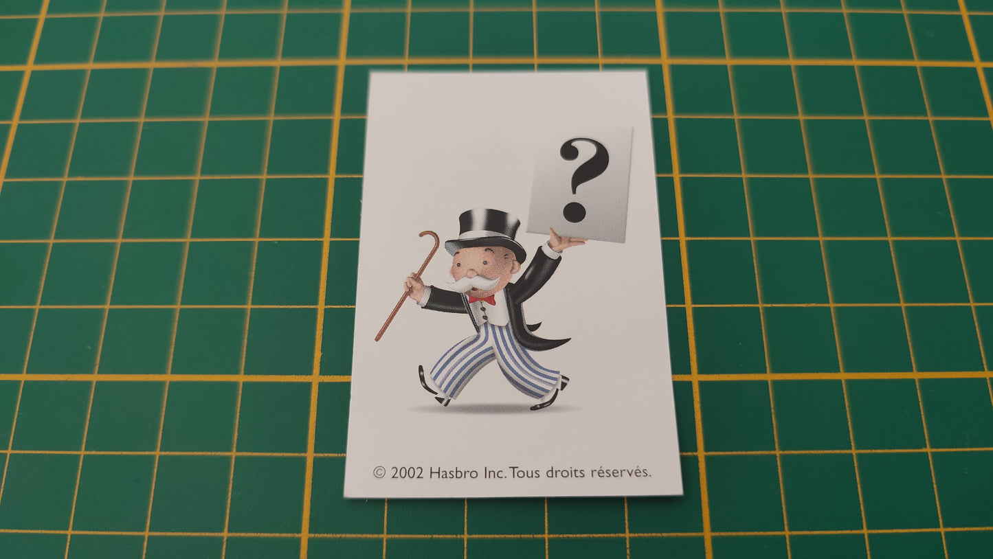 Carte Prends le petit train jaune pièce détachée jeu de société Monopoly junior à la fête foraine Hasbro #B83