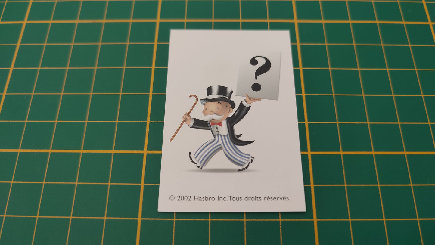 Carte Stand gratuit bleu clair pièce détachée jeu de société Monopoly junior à la fête foraine Hasbro #B83