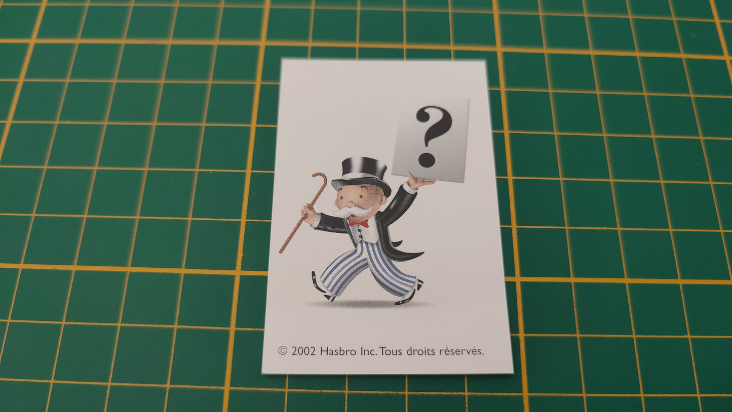 Carte Stand gratuit bleu pièce détachée jeu de société Monopoly junior à la fête foraine Hasbro #B83