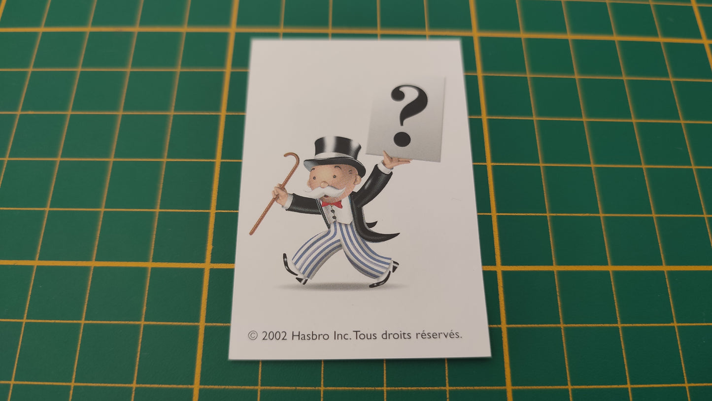 Carte Stand gratuit violet pièce détachée jeu de société Monopoly junior à la fête foraine Hasbro #B83