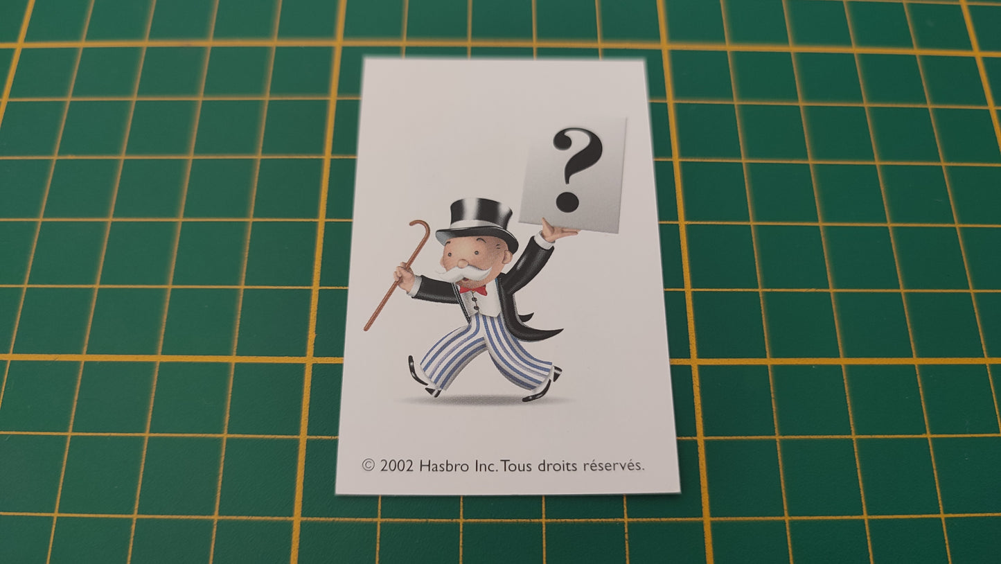 Carte Va sur la case Autos tamponneuses pièce détachée jeu de société Monopoly junior à la fête foraine Hasbro #B83