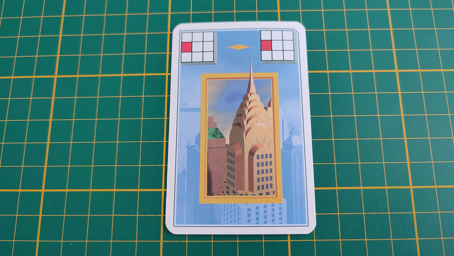 Carte bâtiment n°2 pièce détachée jeu de société Manhattan Ludodélire de Andreas Seyfarth #C55