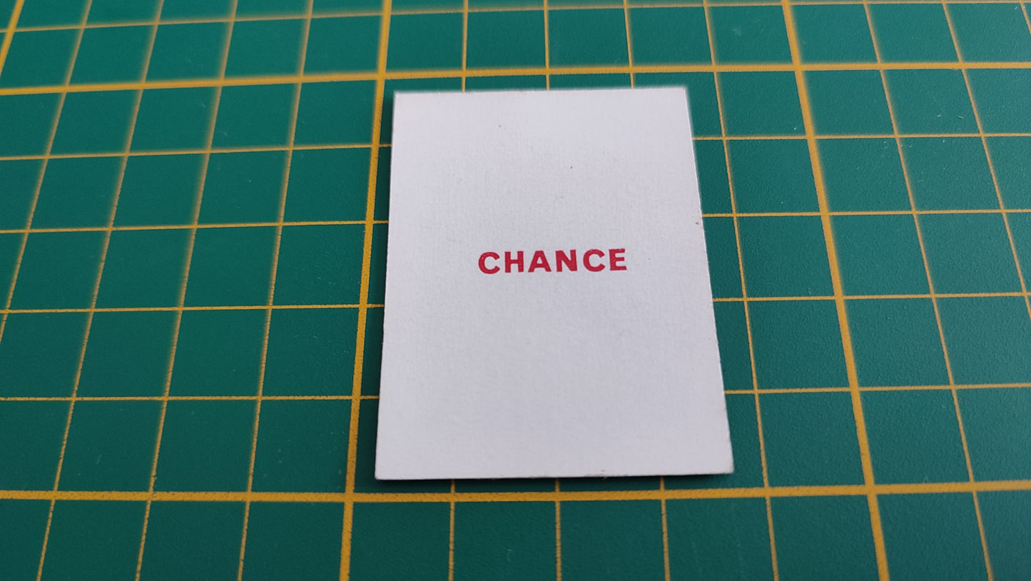 Carte chance Grattoir pièce détachée jeu de société Défense d'afficher Gay-Play #C02