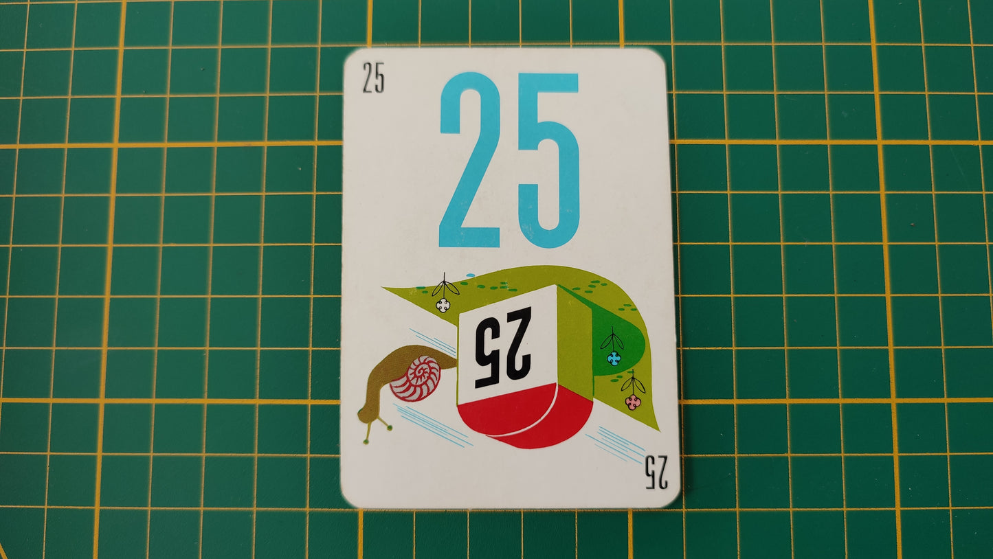 Carte de distance 25 pièce détachée jeu de société 1000 mille bornes Dujardin #B96