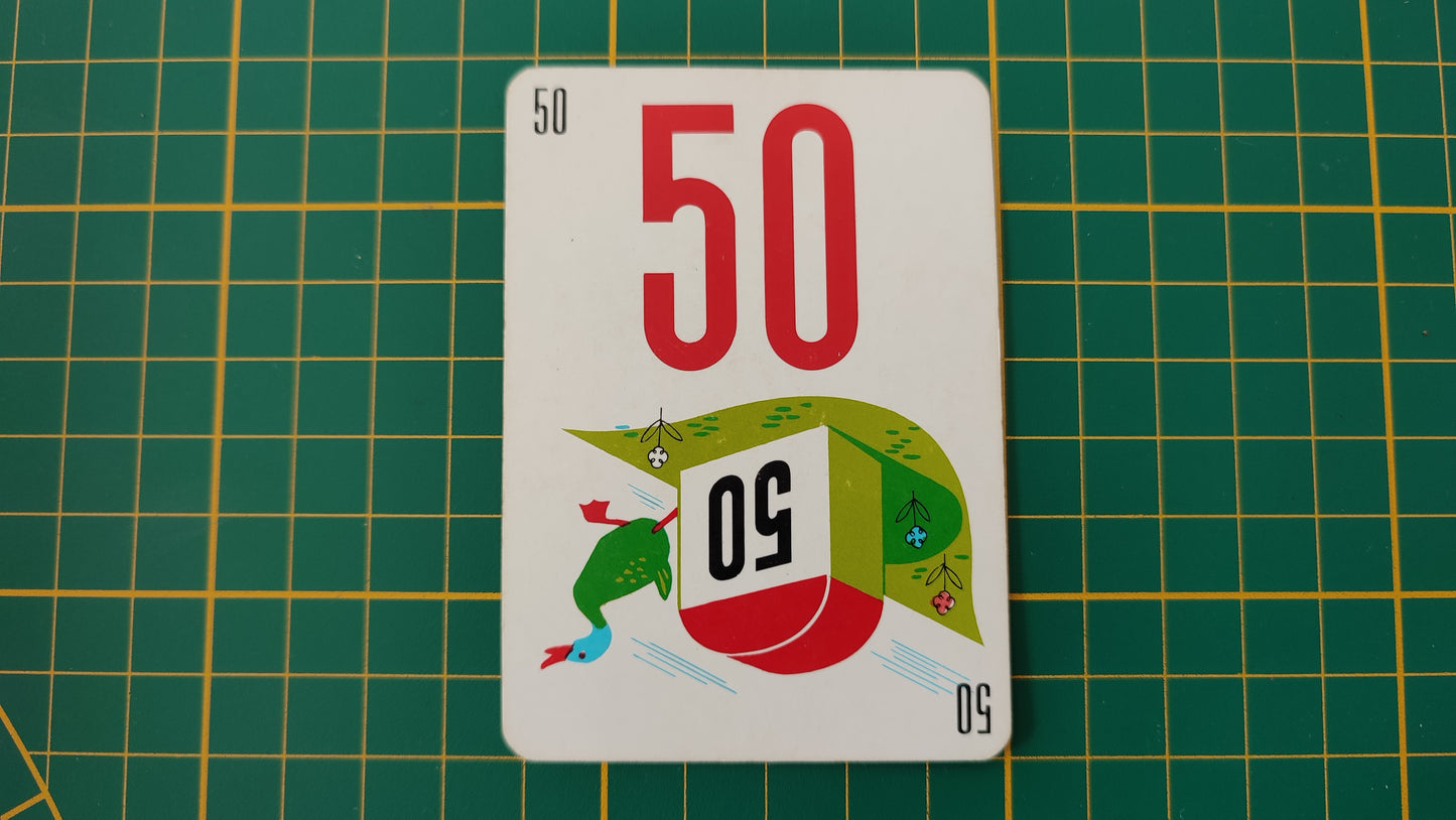 Carte de distance 50 pièce détachée jeu de société 1000 mille bornes Dujardin #B96