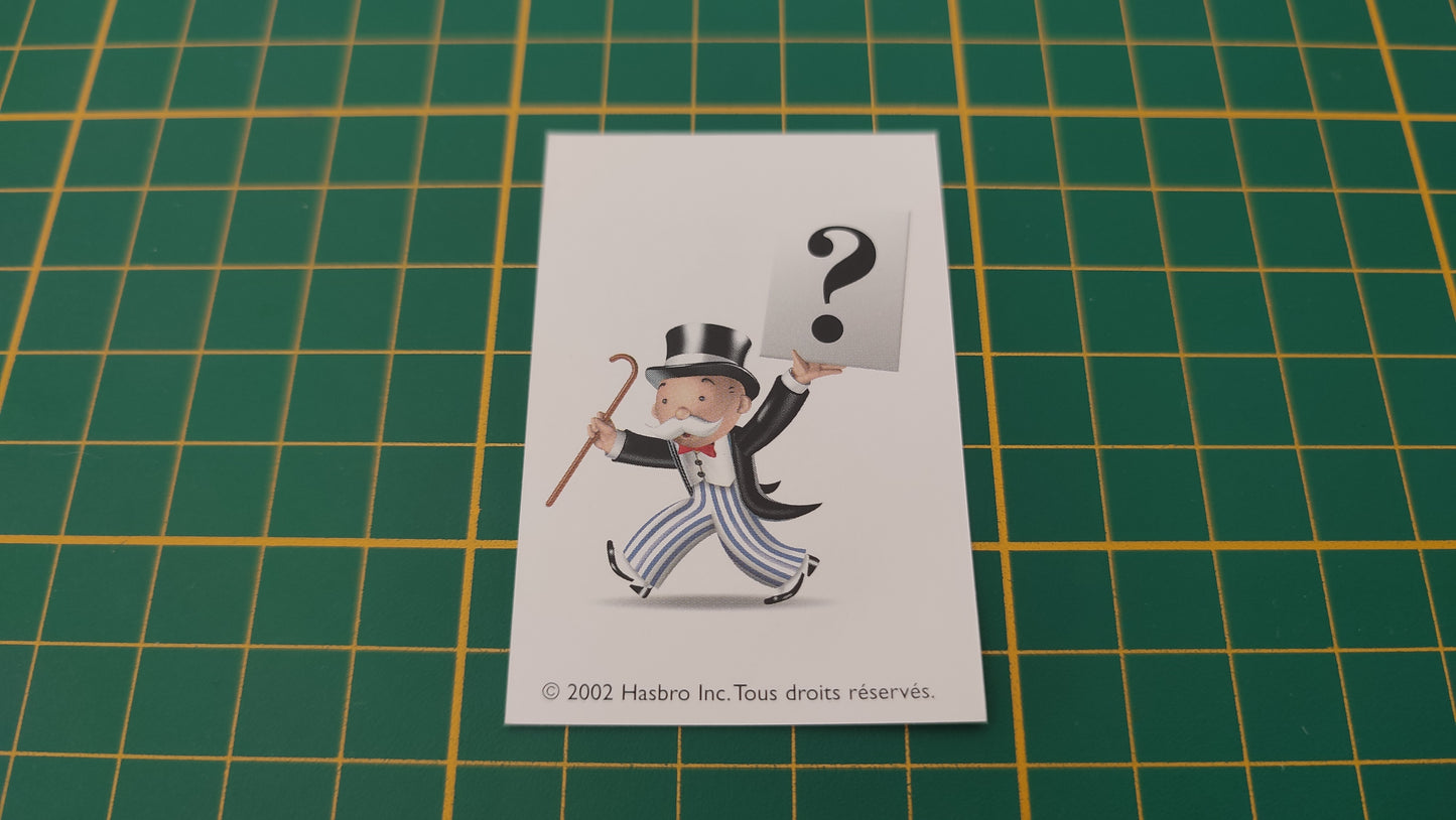 Carte stand gratuit jaune pièce détachée jeu de société Monopoly junior à la fête foraine Hasbro #B83