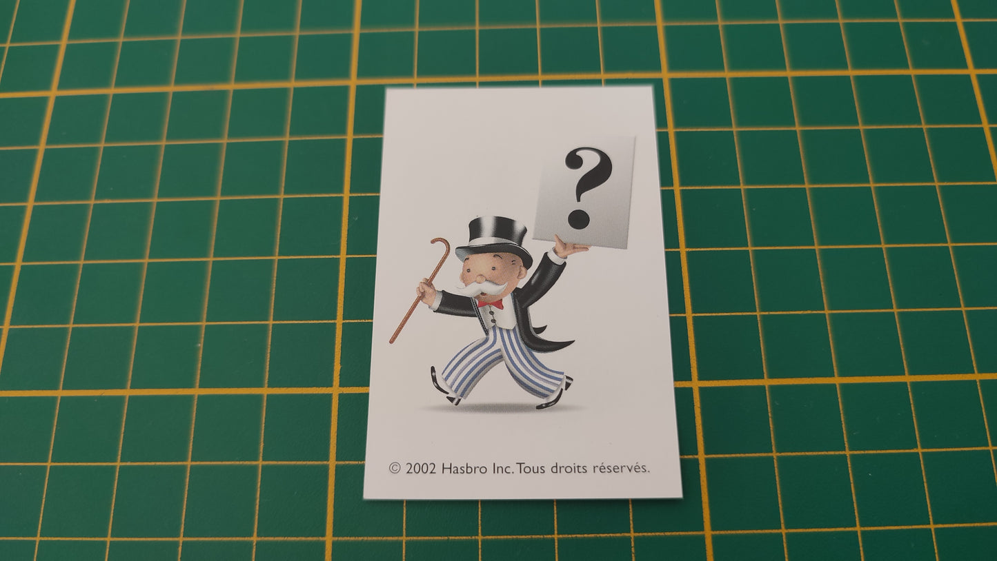 Carte stand gratuit vert pièce détachée jeu de société Monopoly junior à la fête foraine Hasbro #B83