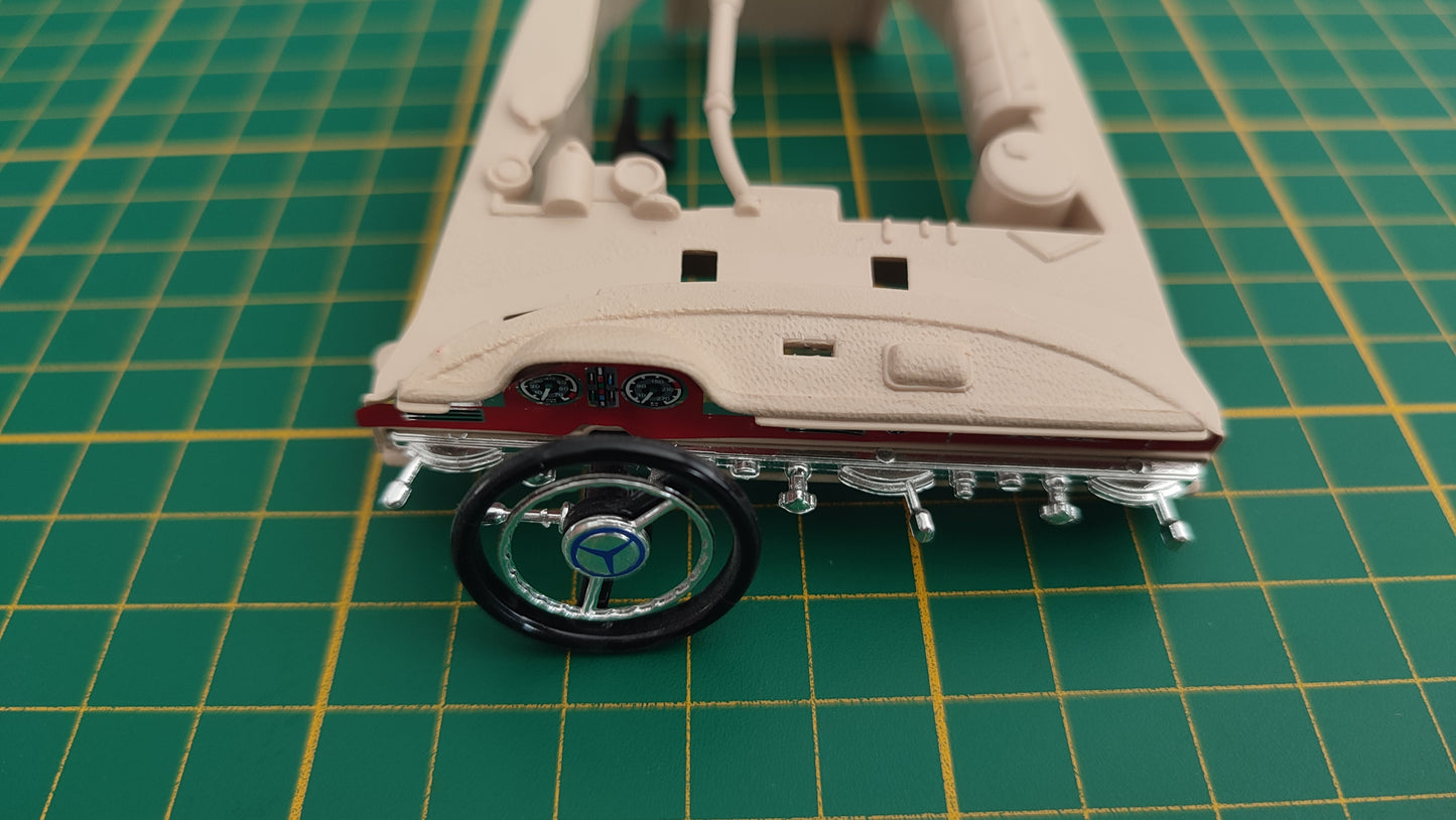 Châssis + tableau de bord pièce détachée miniature Bburago Burago Mercedes-benz 300 sl cabriolet 1/18 1/18e 1/18ème #E04