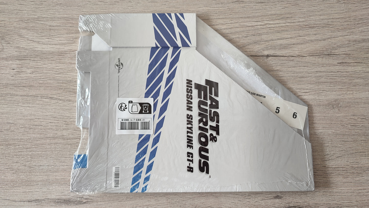 Classeur seul sans pièce Nissan Skyline GT-R R34 Fast & Furious de Brian O'Conner 1/8 1/8e 1/8ème Altaya #D82