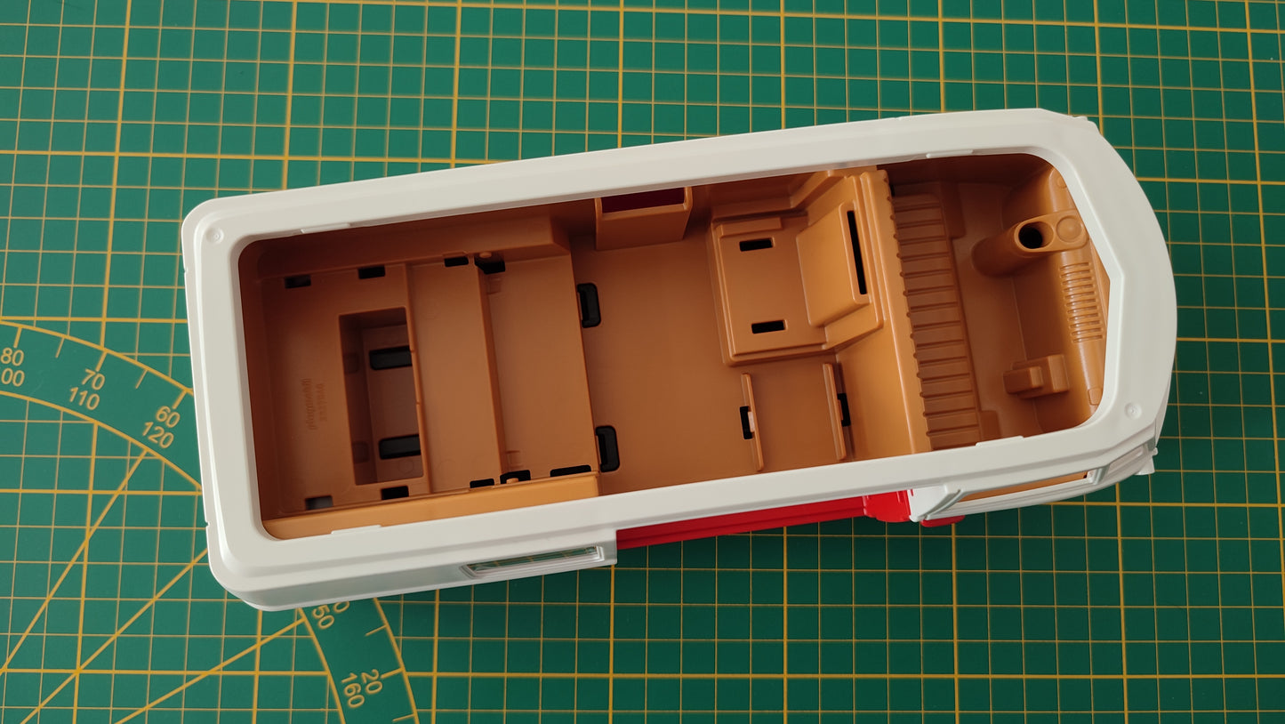 Combi rouge VW T1 dans l'état pièce détachée Playmobil #B85