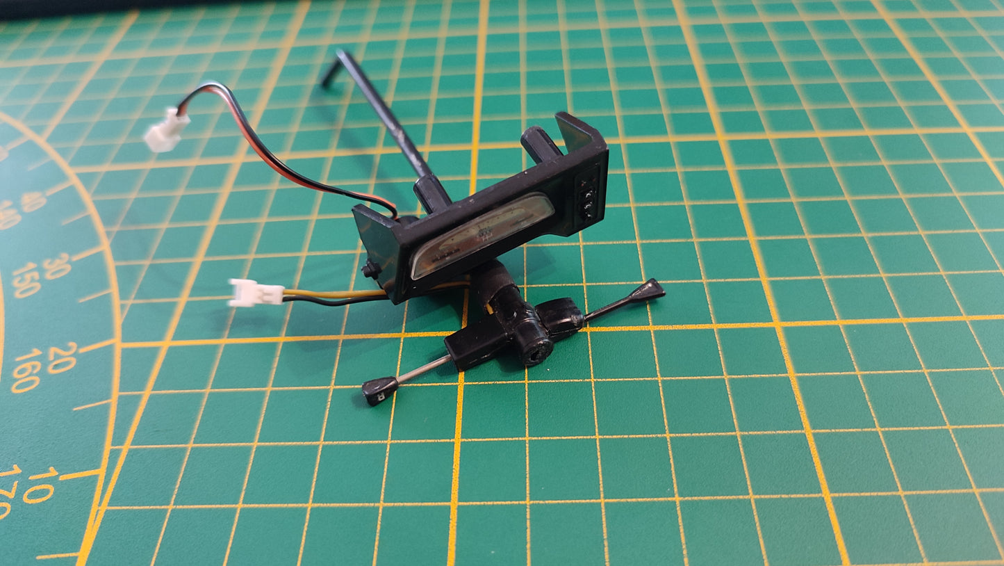 Ensemble tube de direction et commutateurs 71-2 pièce détachée Citroën 2CV 2 CV Charleston 1/8 1:8 1/8ème Altaya #D20