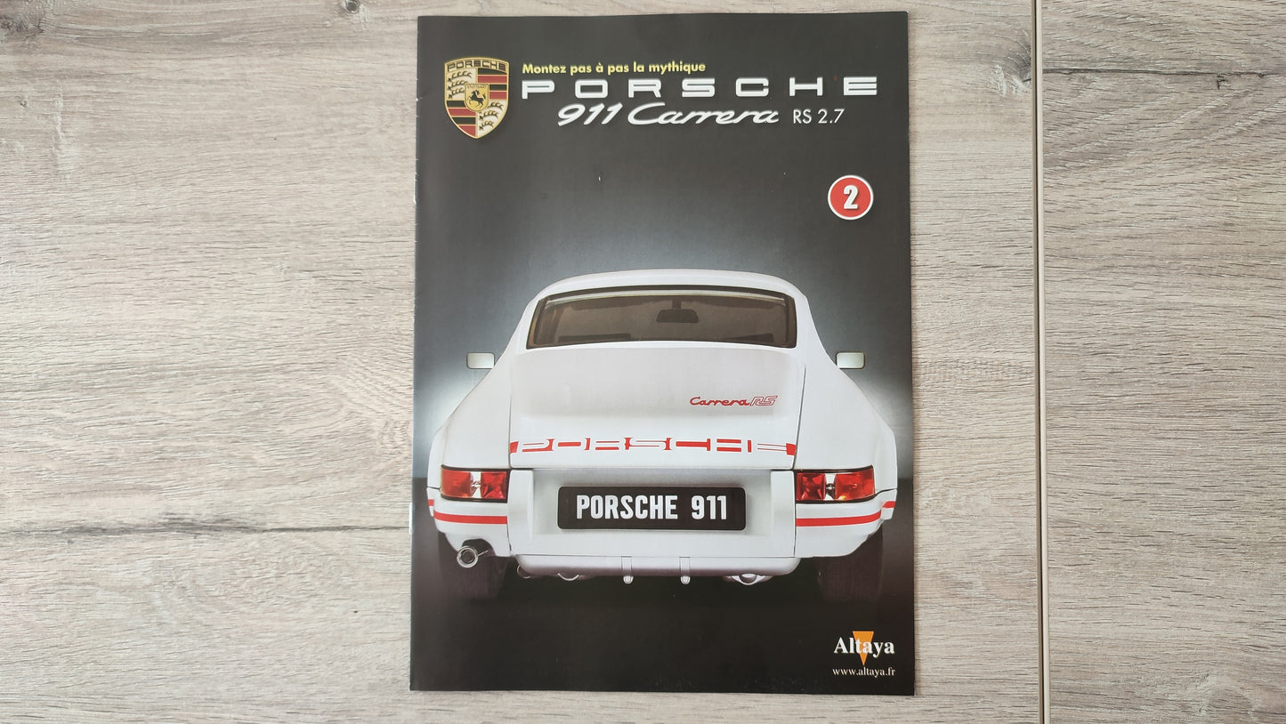 Fascicule + pièces n°2 pièce détachée Porsche 911 Carrera RS 2.7 1/8 1/8ème Altaya #B37