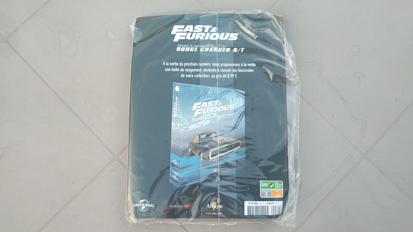Fascicule avec pièces scellé numéro 29 n°29 Dodge Charger R/T Fast & Furious 1/8 1/8e 1/8ème Altaya