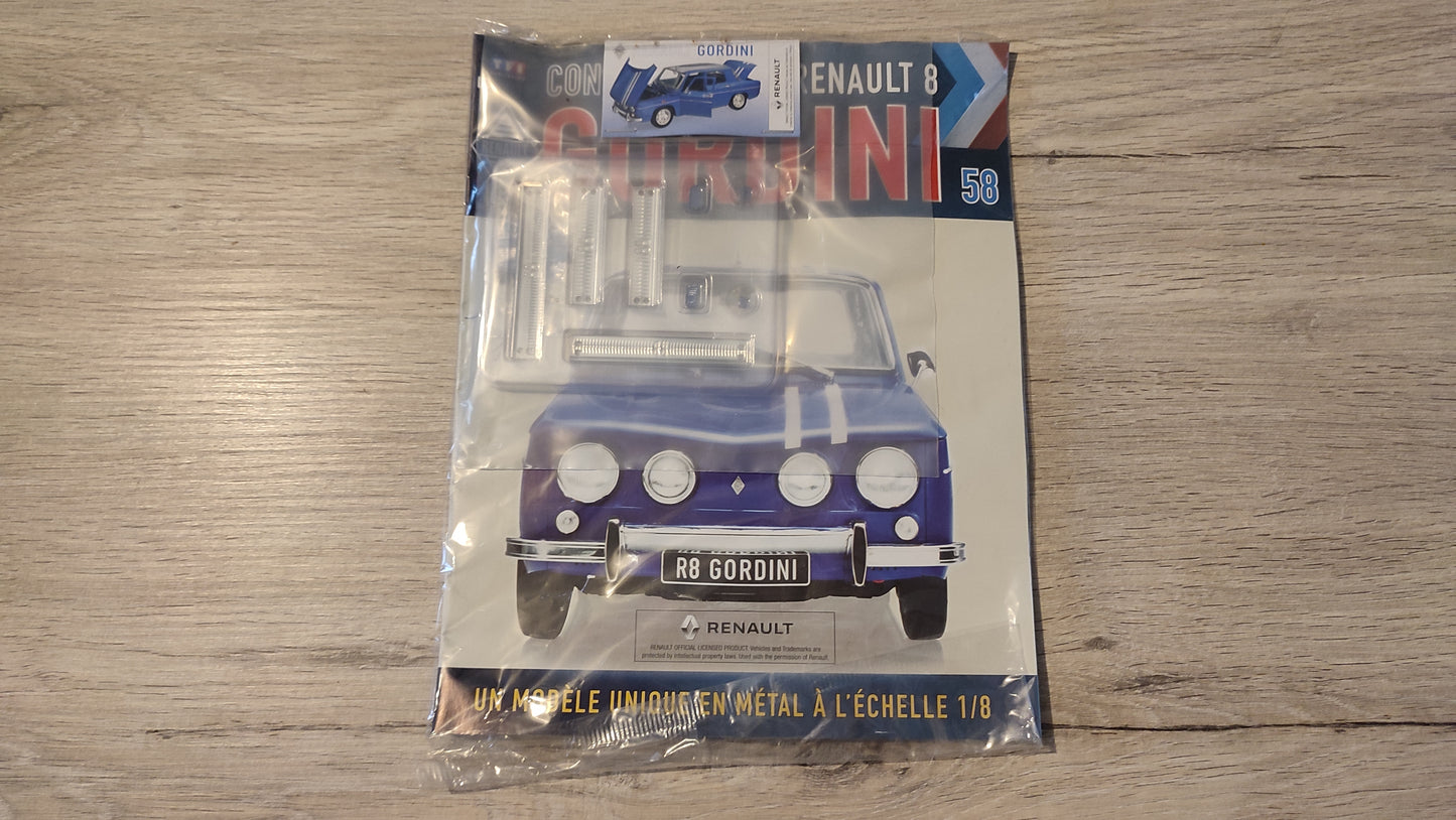 Fascicule complet scellé numéro 58 n°58 Renault R8 Gordini 1/8 1/8ème Eaglemoss Collections #D61