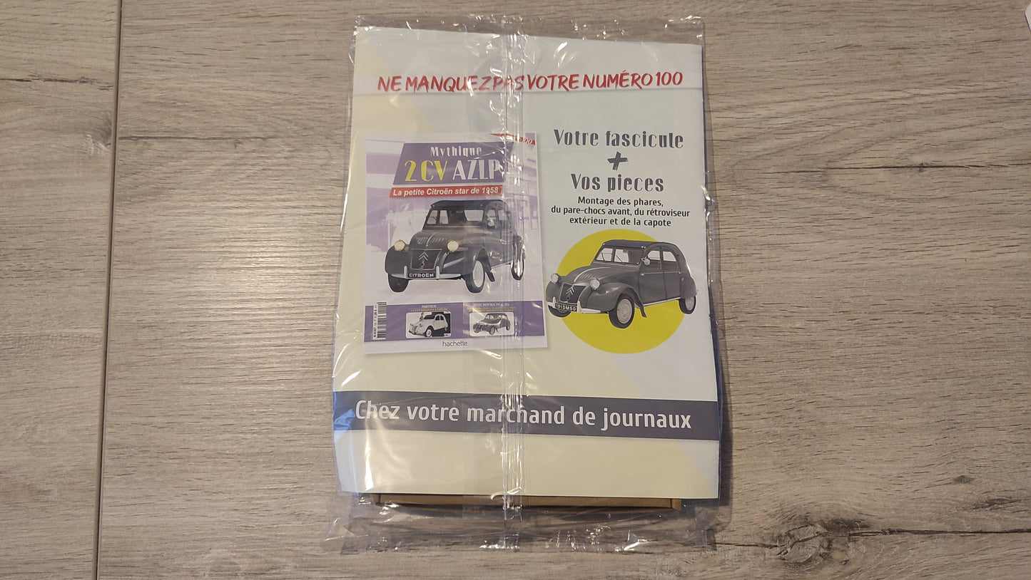 Fascicule n°99 numéro 99 pièce détachée Citroën 2CV AZLP 1/8 1/8ème Hachette Collections #E39