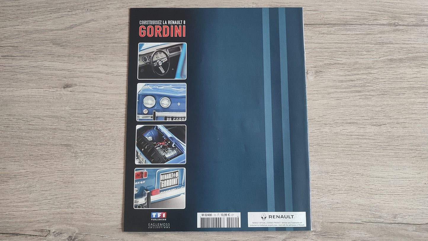 Fascicule numéro 10 n°10 seul sans pièce Renault R8 Gordini 1/8 1/8ème Eaglemoss collections #D08