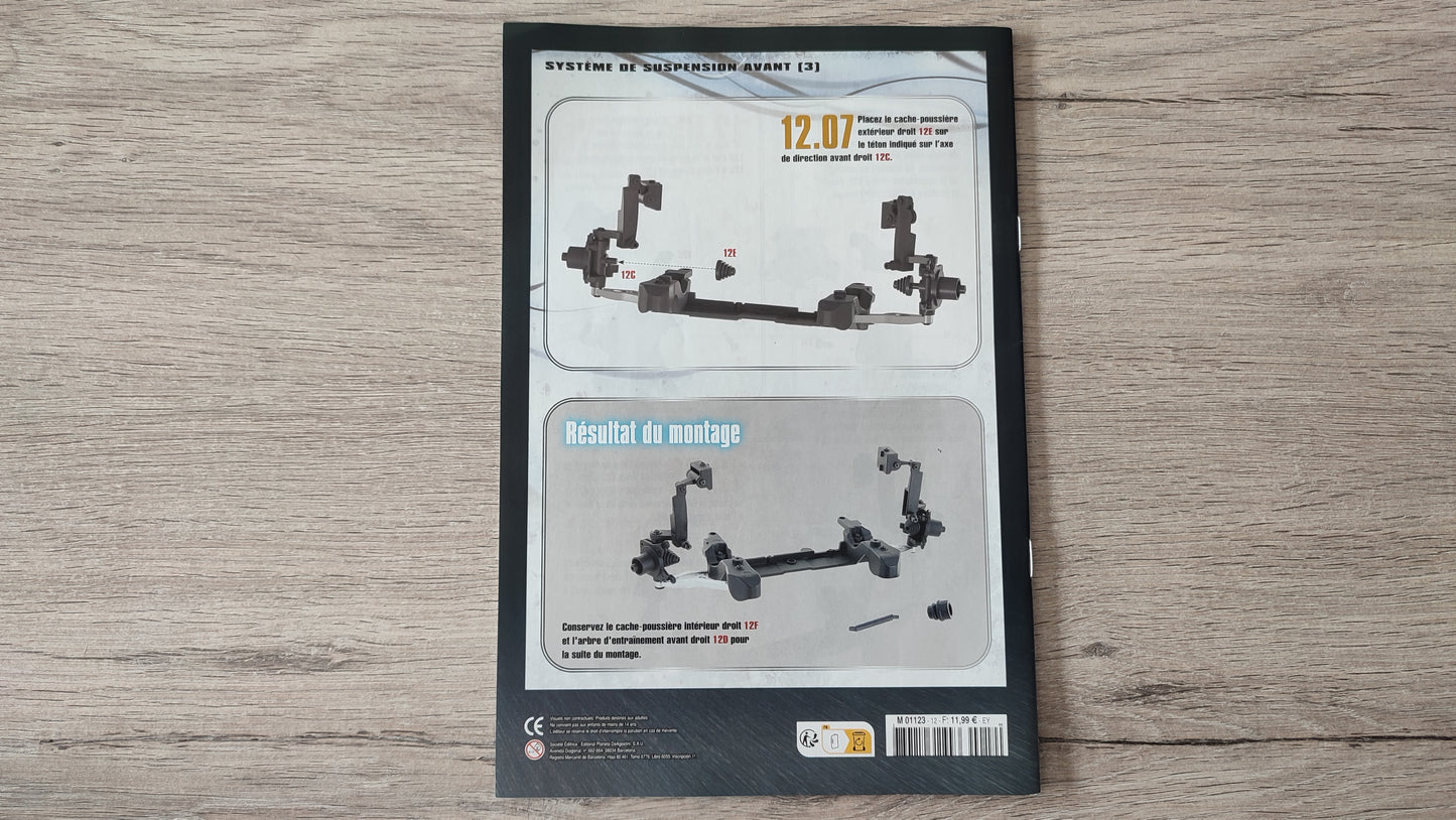 Fascicule numéro 12 n°12 seul sans pièce Nissan Skyline GT-R R34 Fast & Furious de Brian O'Conner 1/8 1/8e 1/8ème Altaya #D82