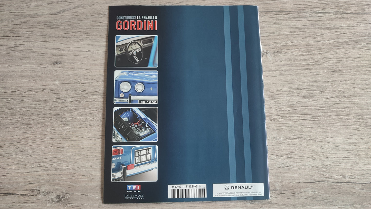 Fascicule numéro 14 n°14 seul sans pièce Renault R8 Gordini 1/8 1/8ème Eaglemoss collections #D08