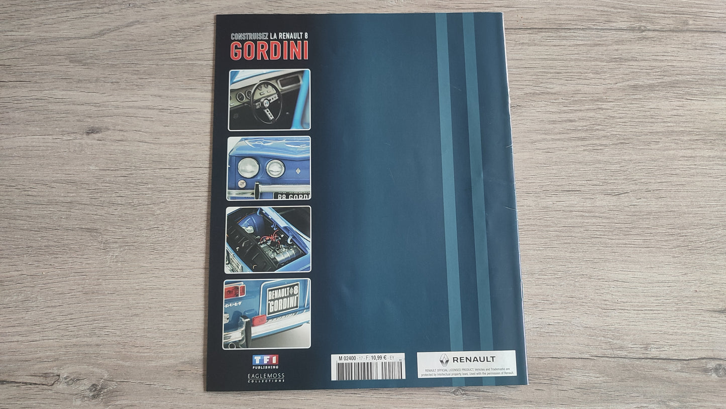 Fascicule numéro 17 n°17 seul sans pièce Renault R8 Gordini 1/8 1/8ème Eaglemoss collections #D08