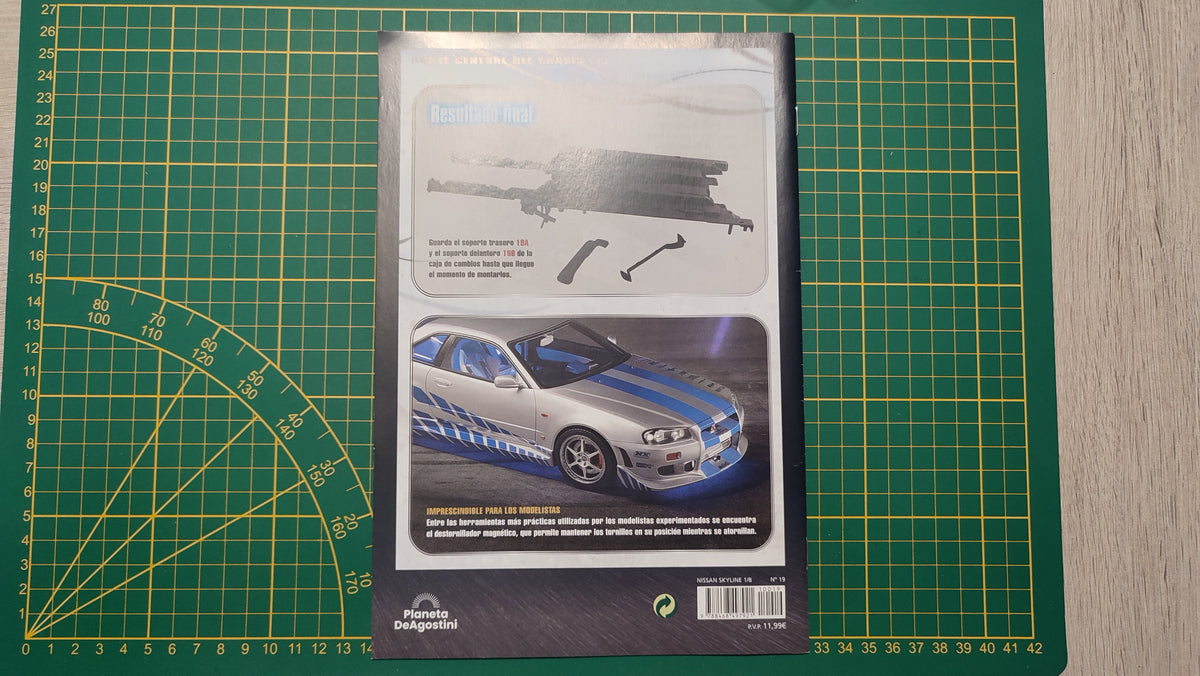 Fascicule numéro 19 n°19 seul sans pièce Nissan Skyline GT-R R34 Fast & Furious de Brian O'Conner 1/8 1/8e 1/8ème Altaya #E78